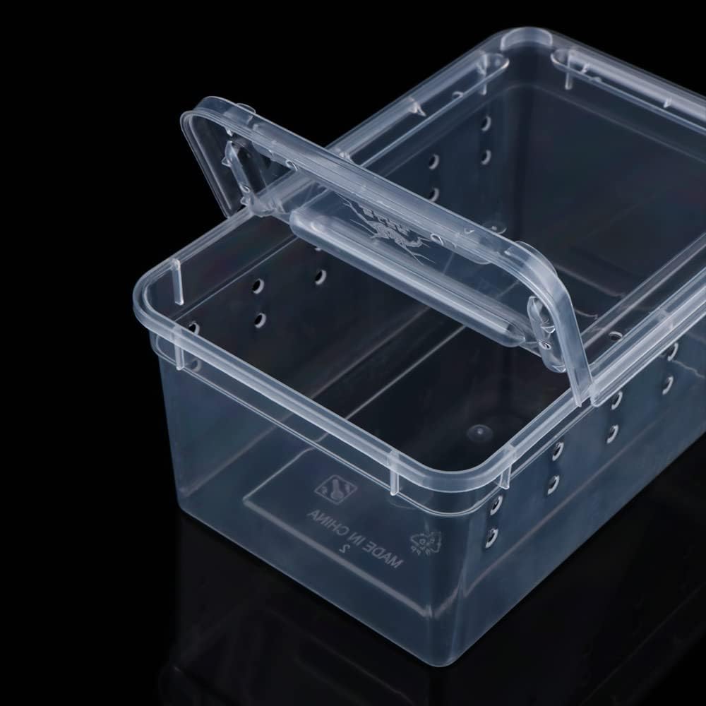 5 Pcs Spider Small Terrariums Breeding Box Transparent Hatching Container Plastic Feeding Box for