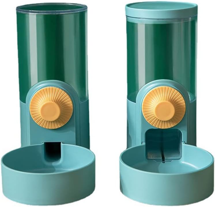 Pet Hanging Automatic Feeders Drinking Bowls 40oz, Auto Gravity Pet Feeding Water Set, Cage Pet