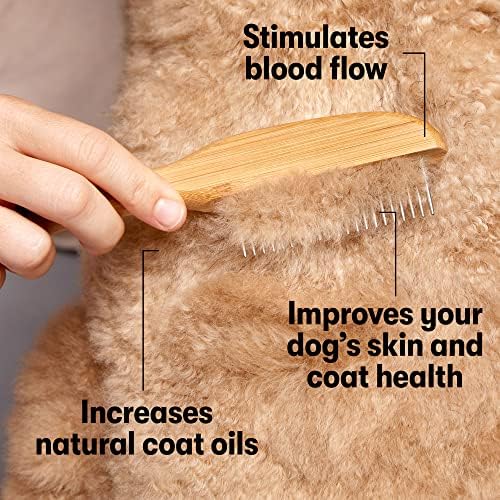 DOG by Dr Lisa - Comb - Detangling Dog Comb - Dematting Grooming Tool - Metal Combs Teeth Removes