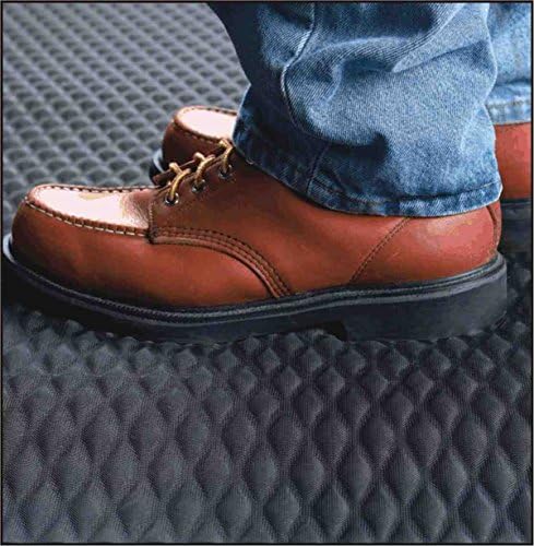 American Floor Mats Hog Heaven Premium 7/8" Black & Yellow Border 3' x 8' Nitrile Backed