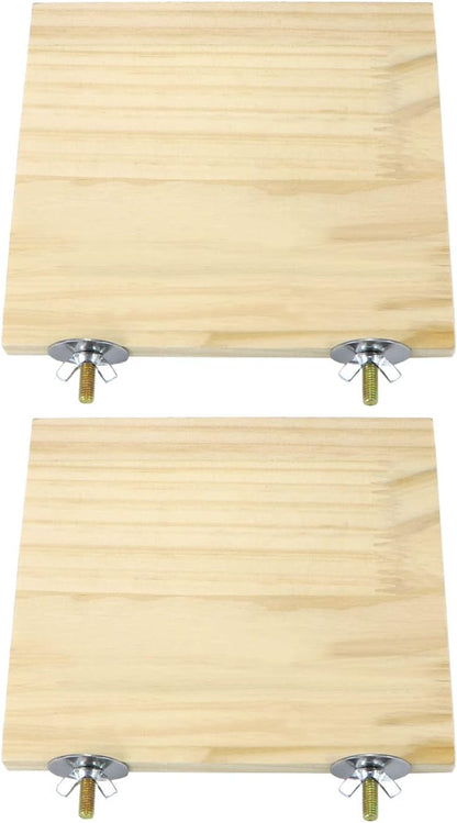 2pcs Bird Perch platform flat Stand Beak Paw Grinding wood for Parrot Parakeet Cockatiel Lovebird