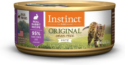 Instinct Original Grain Free Real Rabbit Recipe Natural Wet Canned Cat Food by Nature's Variety