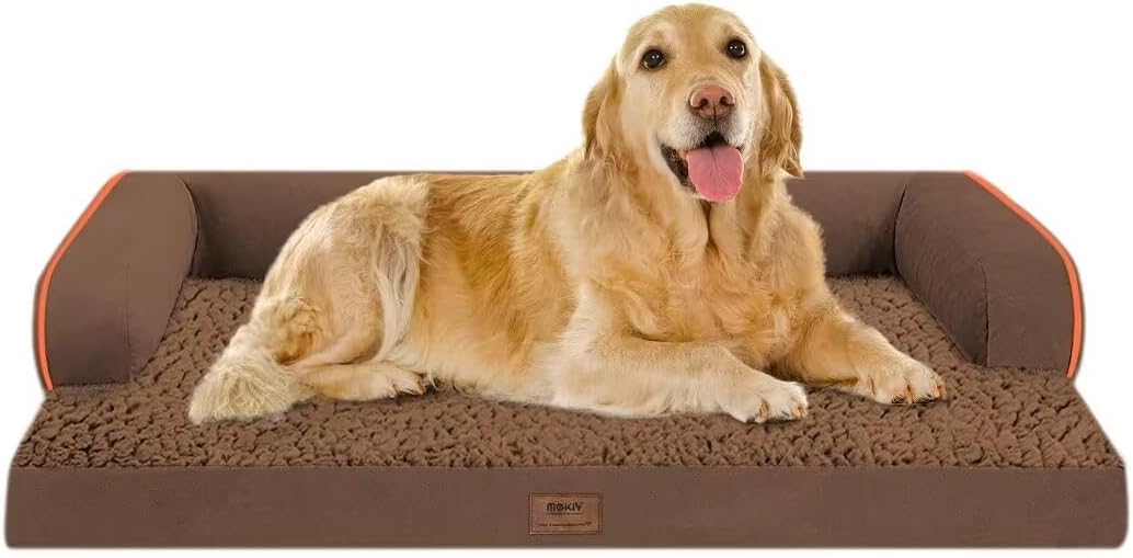 Large Dog Bed Orthopedic Washable - Beds Bolster - Waterproof with Removable Cover - Extra XL