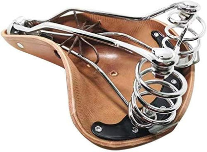 UNISTRENGH English Vintage Bicycle Saddle Touring City Saddle Comfortable Comfort Leather Bicycle