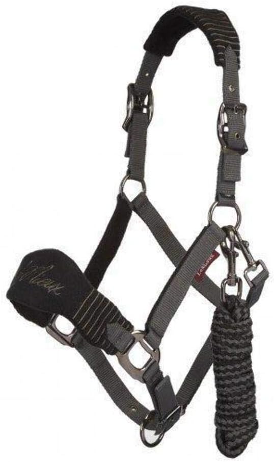 LeMieux Vogue Fleece Headcollar - Halter & Leadrope - Extra Padding, Adjustable at Curb and Poll