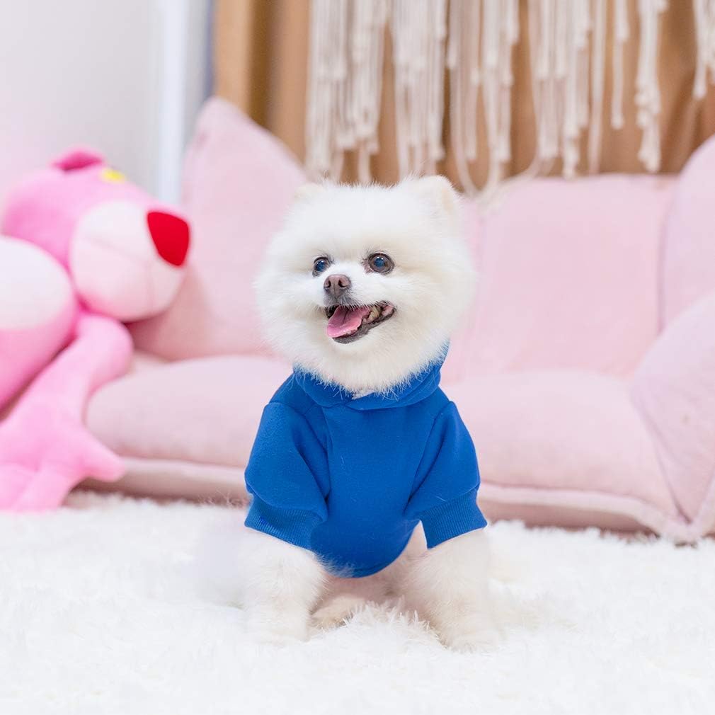 KOOLTAIL Basic Dog Hoodie - Soft and Warm Dog Hoodie Sweater with Leash Hole and Pocket, Dog Winter