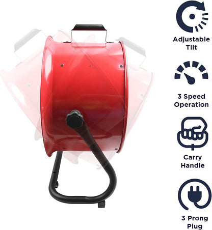 Maxx Air 16" High Velocity Turbo Fan with Pivoting Head - Efficient Air Circulation, High-Velocity