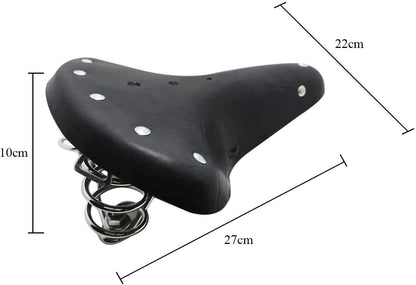 UNISTRENGH English Vintage Bicycle Saddle Touring City Saddle Comfortable Comfort Leather Bicycle