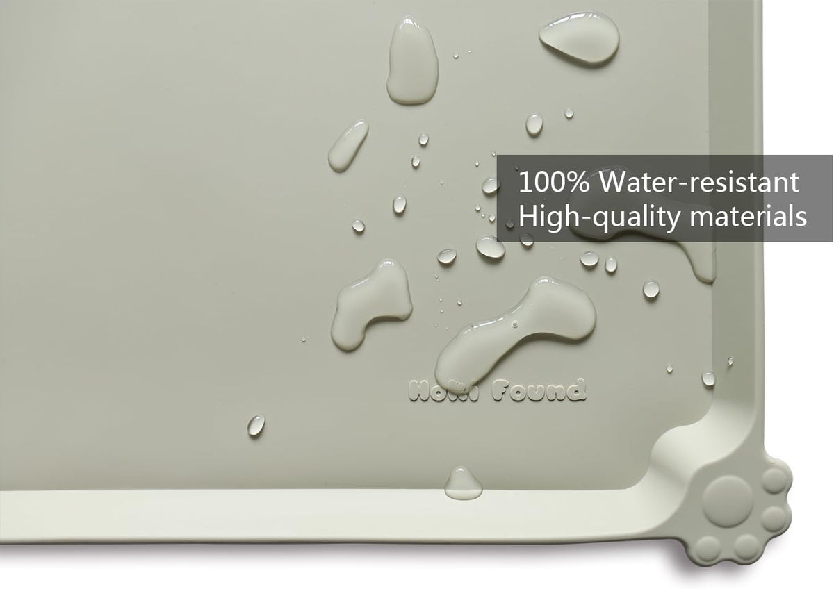 Hoki Found L Silicone Non Slip Pet Dog Cat Bowl Mats - Placemat - Feeding Mat - Waterproof - For