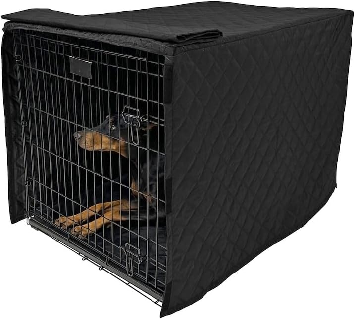 4Knines Quilted Dog Crate Cover – Heavy-Duty, Water-Resistant Fabric for Indoor/Outdoor Use