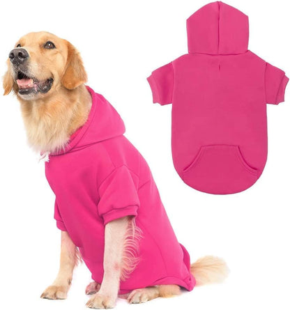 KOOLTAIL Basic Dog Hoodie - Soft & Warm Dog Hoodie Sweater with Leash Hole and Pocket, Dog Winter