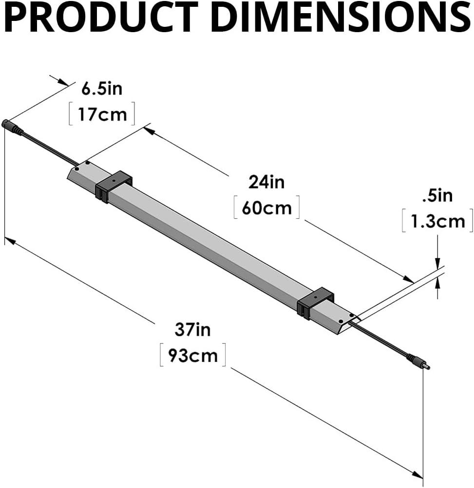 HappyBird Lightning (A Divison of M&M Cage) 24" LED linkable Light bar Without Power Source for