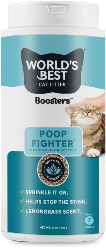 WORLD'S BEST CAT LITTER® Boosters™ Poop Fighter® | Natural and Sustainable Cat Litter Additive |