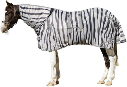 Schneiders Soft Interlock Mesh II Zebra Horse Fly Sheets | Striking Zebra Pattern for Fly