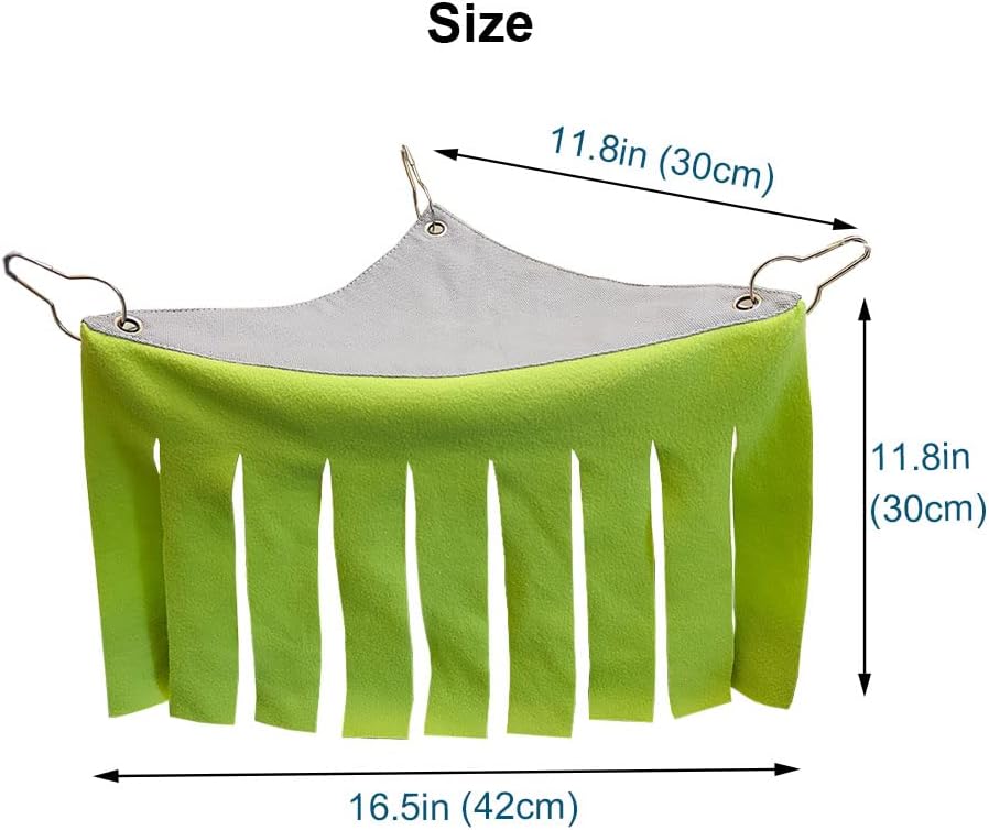 RIOUSSI Guinea Pig Hideout Hideaway Corner Fleece Toys Cage Accessories with Reversible Sides