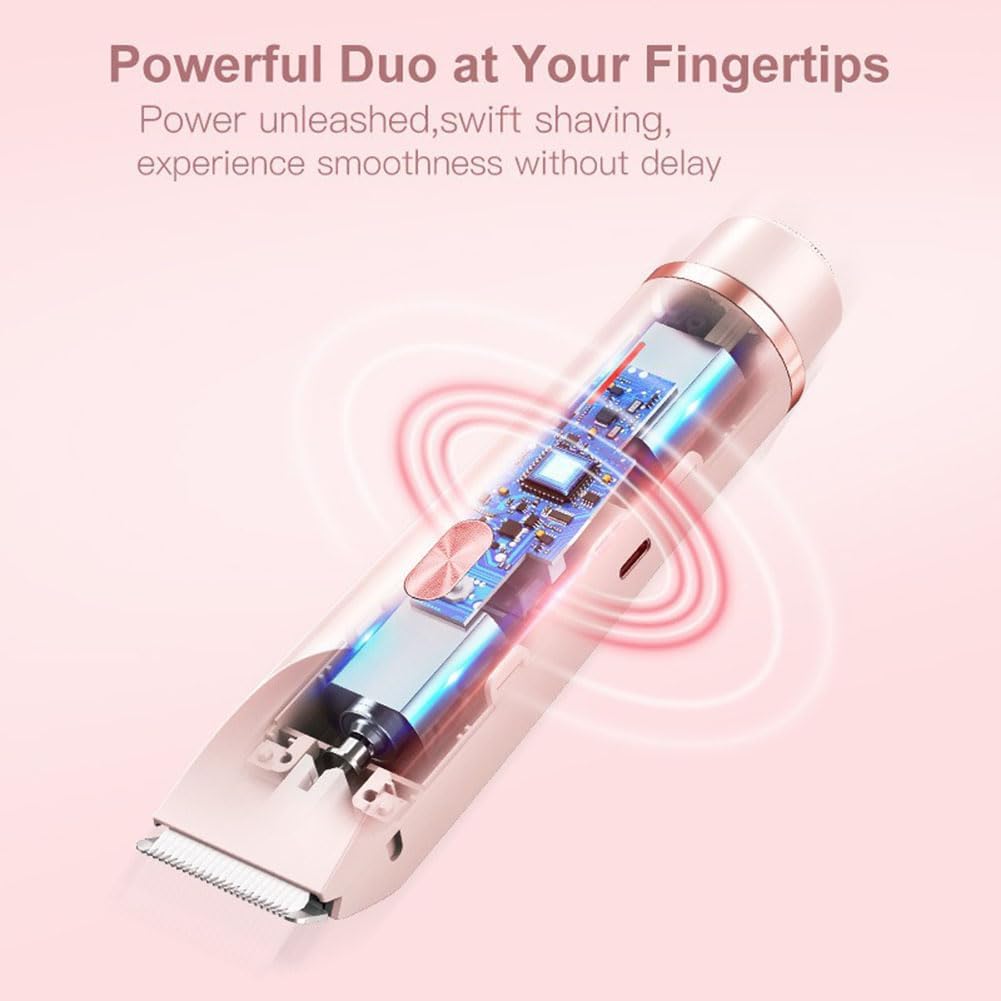 Bikini Trimmer for Women 2025 Upgrade Dual Head Shaver Women Ceramic Blades 2-in-1 Women's Body