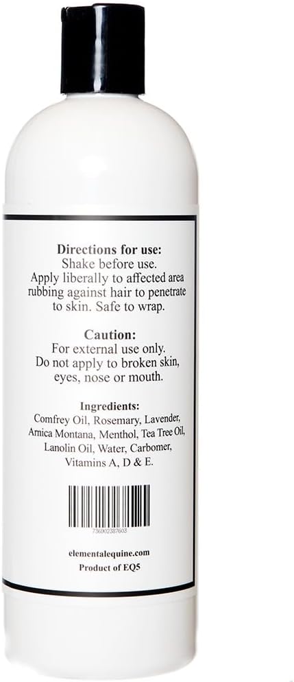 Elemental Equine Tendonel Freeze 16oz Liniment Rub for Horses - Soothe and Relax Tired Muscles