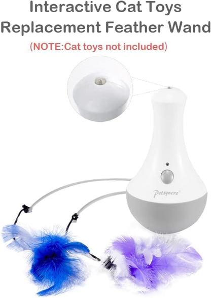 DOEL Replacement Feather Wand for Cat Toys Automatic Electric Tumbler Cat Exercise Toy for Play