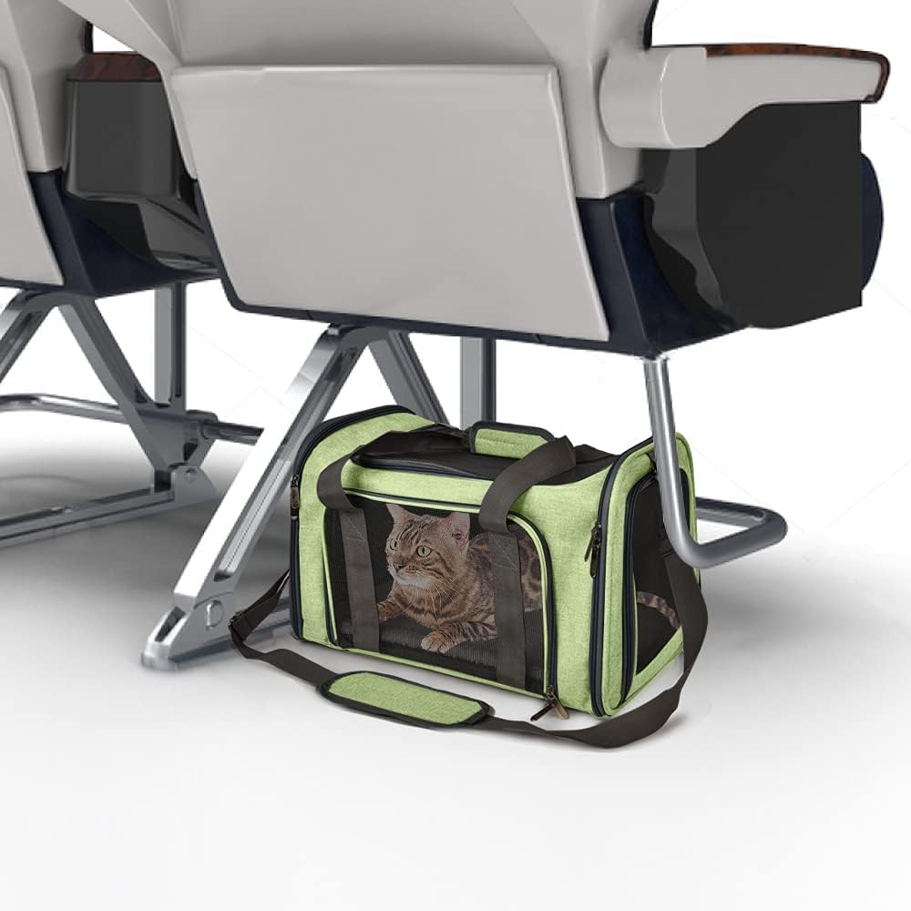 Pet Carrier for Small Medium Cats Dogs Puppies up to 15 Lbs, Airline Approved Small Dog Carrier