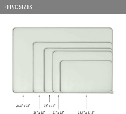 Waterproof Pet Feeding Mat with High Raised Edges, Heavier and Thicker Placemats for Cat Dog Water