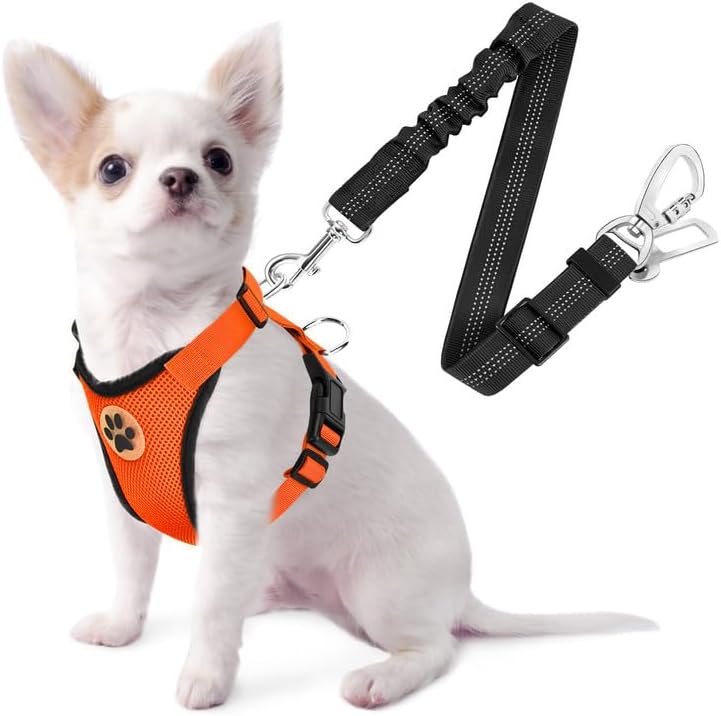 SlowTon Dog Seat Belt Harness for Car, Dog Car Harness Adjustable Mesh Breathable & Dog Seatbelt