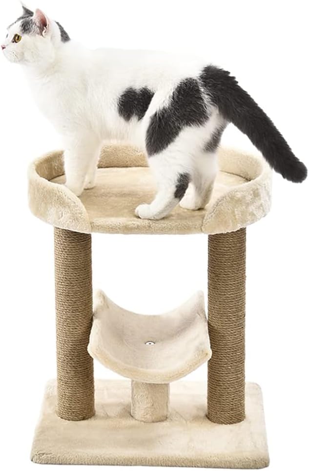 Amazon Basics Multi- Platform Cat Tree with Scratching Post for Indoor Cats up to 25lbs, 18 x 14 x
