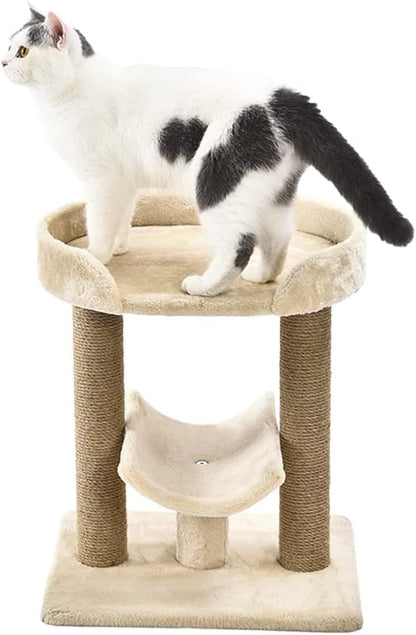 Amazon Basics Multi- Platform Cat Tree with Scratching Post for Indoor Cats up to 25lbs, 18 x 14 x