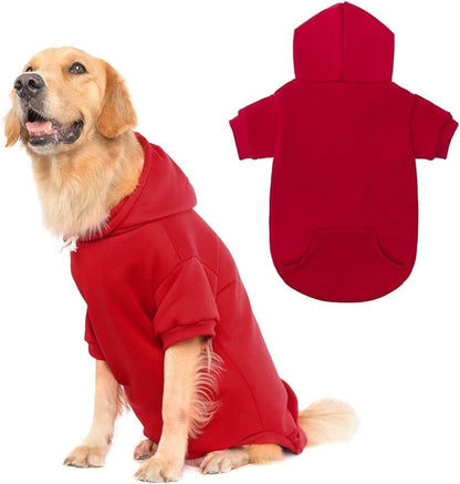 KOOLTAIL Basic Dog Hoodie - Soft and Warm Dog Hoodie Sweater with Leash Hole and Pocket, Dog Winter
