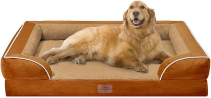 Comfort Expression XL Orthopedic Dog Beds, Waterproof Extra Large Dog Beds with Bolster, Washable