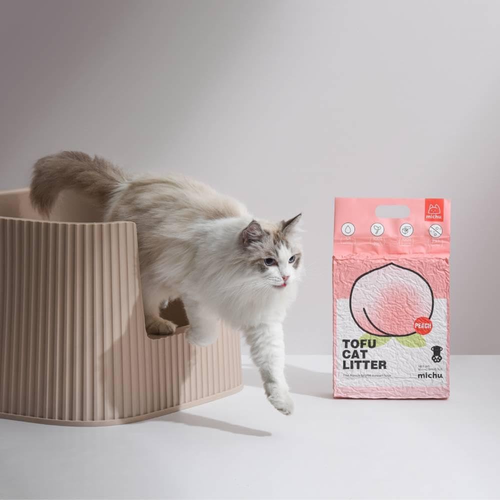 Tofu Cat Litter Natural Clumping Tofu Cat Litter, Fast Clumping and Easily Scoop-able 5.5lb/88oz 5