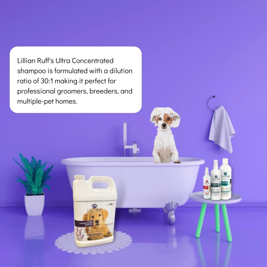 Lillian Ruff High Concentrate Professional Grooming Shampoo for Dogs with Hydrating Essential Oils