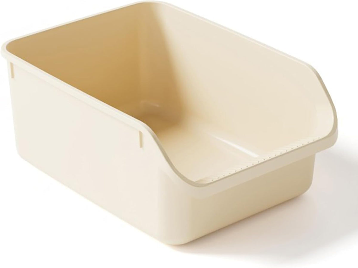 SpaceTime Large Cat Litter Box with High Sides,Cat Boxes for Indoor Cats,Cat Litter Pan for