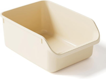 SpaceTime Large Cat Litter Box with High Sides,Cat Boxes for Indoor Cats,Cat Litter Pan for