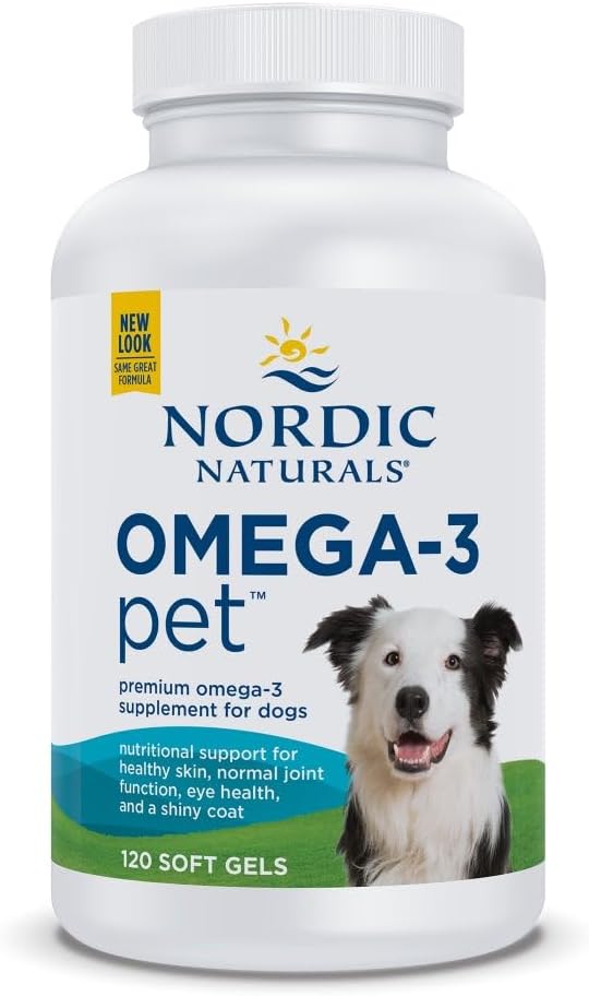 Nordic Naturals Omega-3 Pet, Unflavored - 120 Soft Gels - 330 mg Omega-3 Per Soft Gel - Fish Oil