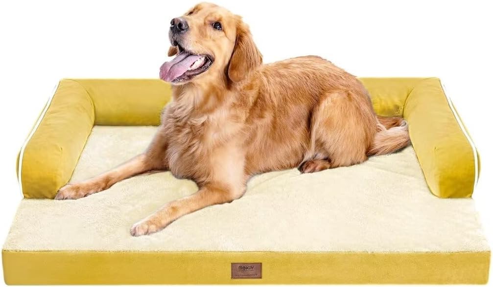 Large Dog Bed Orthopedic Washable - Couch Sofa - XL Large Big Dogs - Beds Bolster Pet - Memory Foam