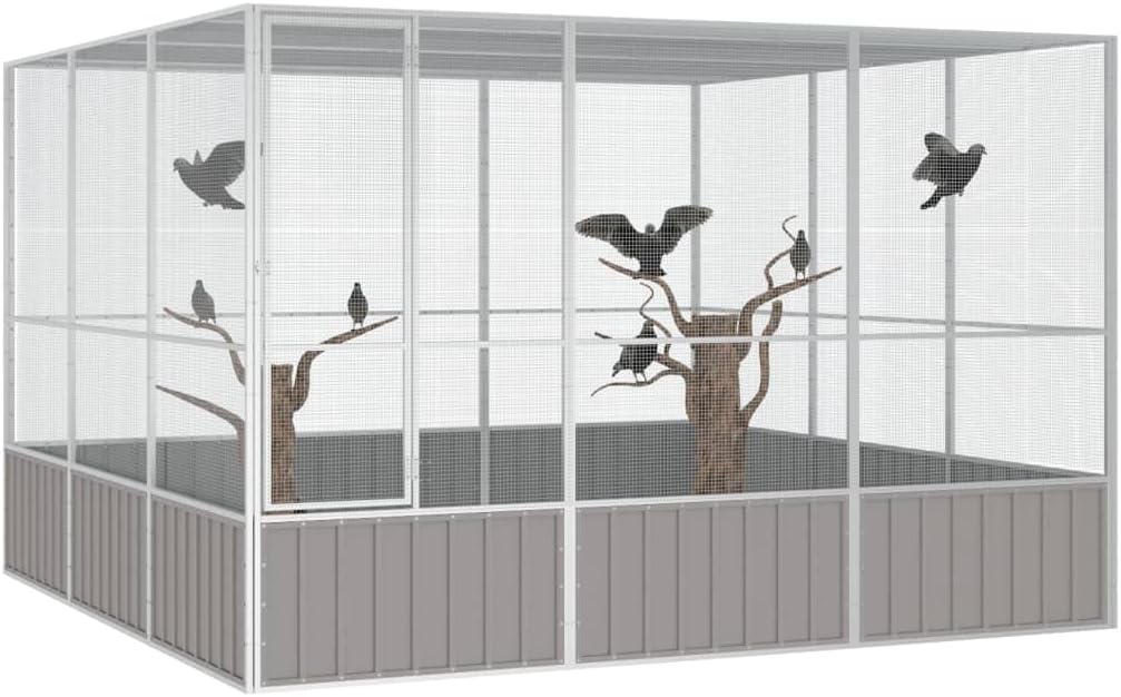 Steel Bird Cage, Large Flight King Bird Cage for Cockatiels African Grey Quaker Amazon Sun