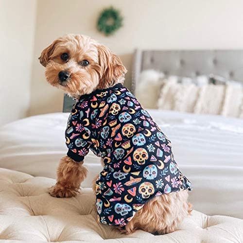 CuteBone Small Dogs Outfit Soft Puppy Onesies Pjs Halloween Dog Pajamas Pet Coat Cat Apparel Comfy