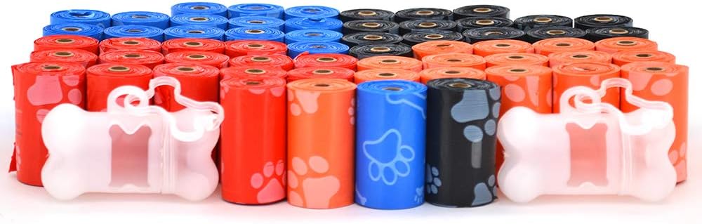 Best Pet Supplies Dog Poop Bags (900 Bags) for Waste Refuse Cleanup, Doggy Roll Replacements for