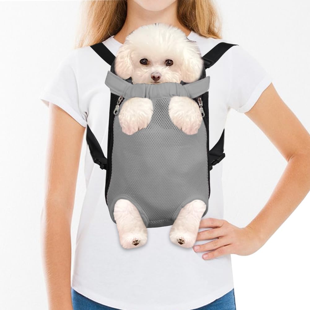 FEimaX Dog Carrier Backpack Pet Legs Out Front Cat Travel Bag, Adjustable Puppy Backpacks Carriers