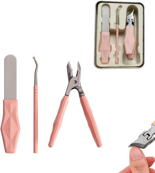 Angled Nail Clippers Pink Eagle Beak Oblique Slanted Curved Thick Professional Nail Clippers for
