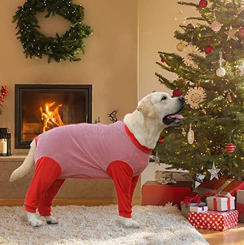 Yeapeeto Dog Onesie Surgery Recovery Suit for Large Medium Bodysuit Dogs Pajamas PJS Full Body for