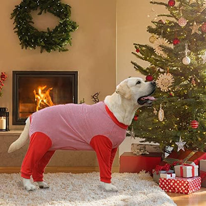 Yeapeeto Dog Onesie Surgery Recovery Suit for Large Medium Bodysuit Dogs Pajamas PJS Full Body for