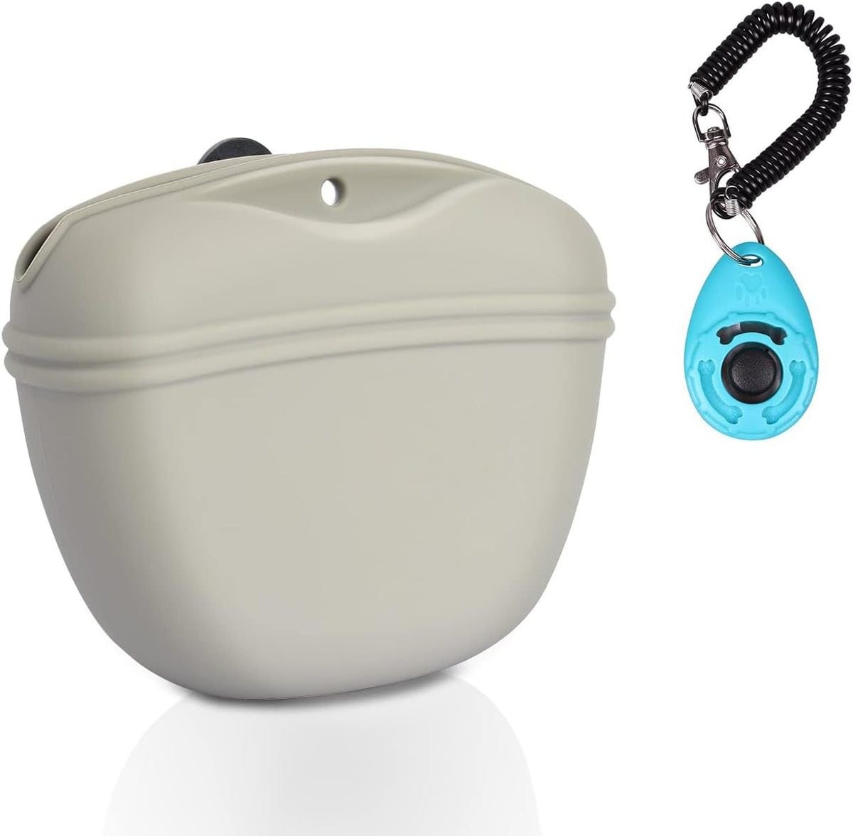 Left&Right Dog Clicker Training Kit,Silicone Dog Training Treat Pouch and Dog Clickers,Dog Treat