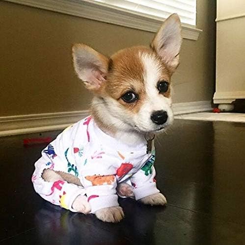 CuteBone Dog Halloween Pajamas Puppy Onesies Small Dogs Soft Pjs Coat Cat Apparel Comfy Pet
