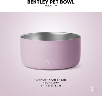 Simple Modern Stainless Steel Pet Water Bowl for Dogs & Cats | Reusable Insulated Stainless Steel