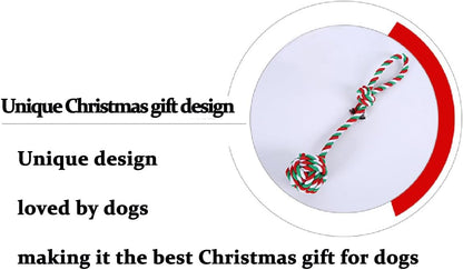 Chew Toys for Small and Medium Dogs - Teeth Cleaning, Gum Massage, Boredom Relief - Christmas Ball