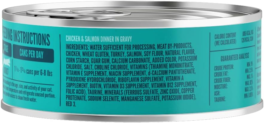 A Strong Heart Canned Wet Cat Food, Chicken & Salmon Dinner in Gravy - 5.5 oz Cans (Pack of 24)