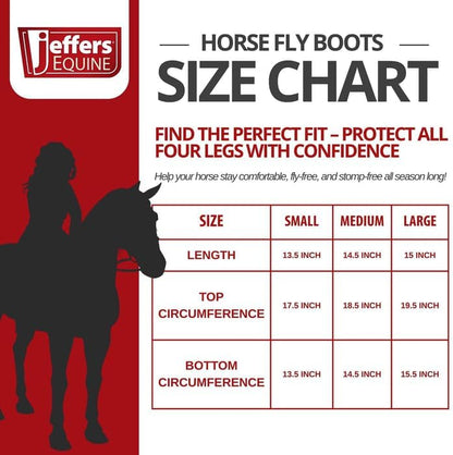 Jeffers Romper Stomper Fly Boots for Horses - Grey, Large – Breathable Mesh Leg Wraps for Insect