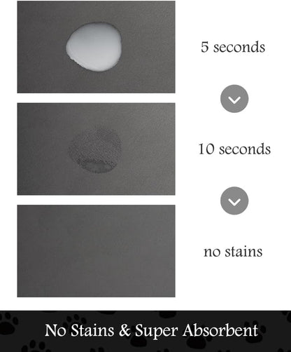 Pet Feeding Mat-Absorbent Dog Mat for Food and Water Bowl-No Stains Quick Dry Water Dispenser