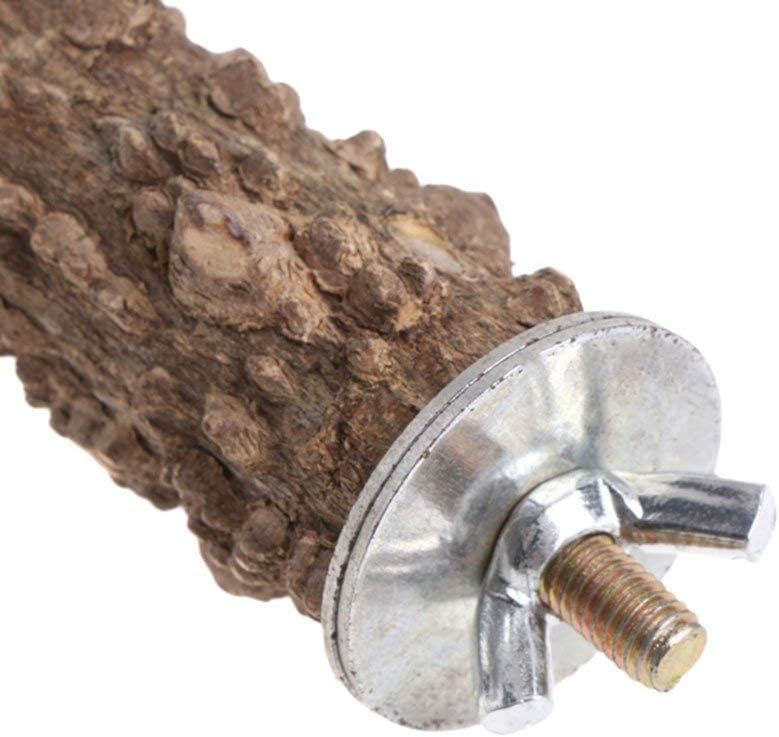 Hypeety Natural Prickly Ash Wood Perch Stand Toy Parrot Stand Holder Paw Grinding Perch Bird Chew